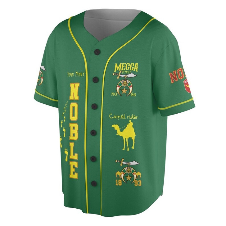 Personalized Temple Name Nobles Mystic Shrine AEAONMS Camel Walking Freemasonry 3D Baseball Jersey Shirt Size S-5XL