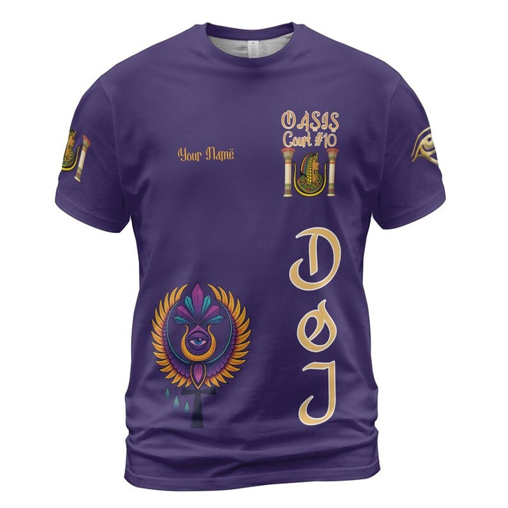 Personalized Court Name DOI Egyptian Ancient Sun Crown Goddess 3D Tshirt Shirt Size S-5XL