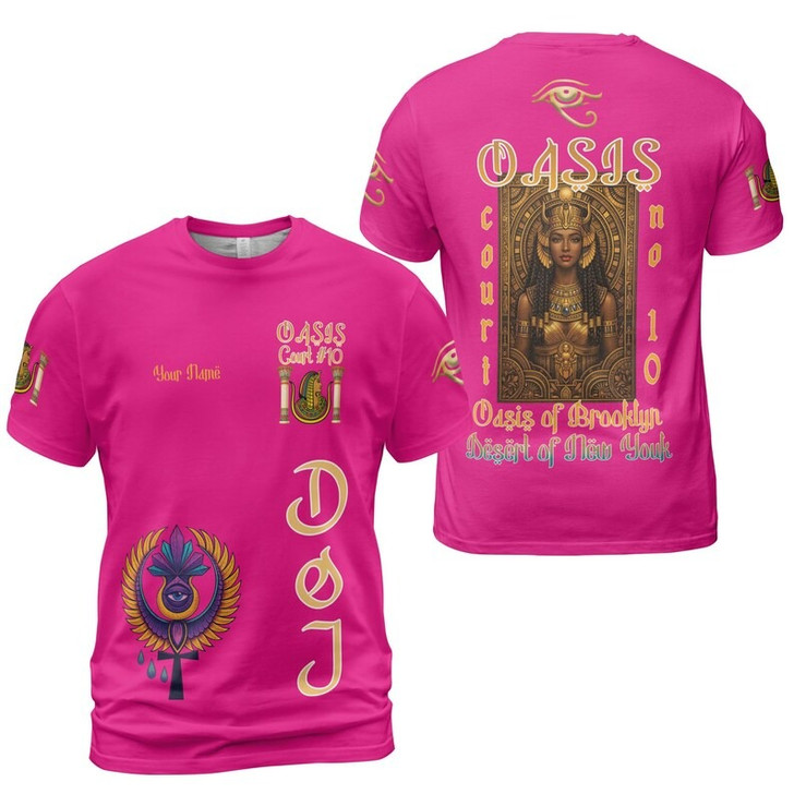 Personalized Court Name DOI Egyptian Ancient Sun Crown Goddess 3D Tshirt Shirt Size S-5XL