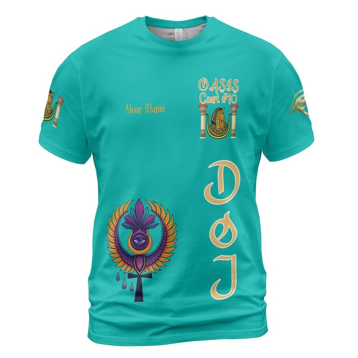 Personalized Court Name DOI Egyptian Ancient Sun Crown Goddess 3D Tshirt Shirt Size S-5XL