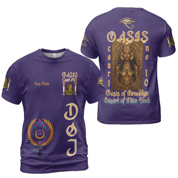 Personalized Court Name DOI Egyptian Ancient Sun Crown Goddess 3D Tshirt Shirt Size S-5XL