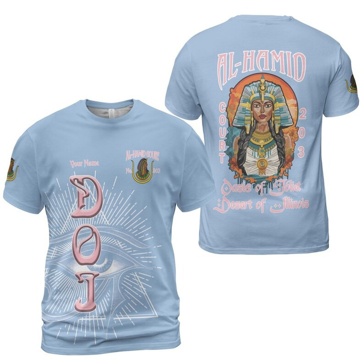 Personalized Court Name DOI Egyptian Ancient Sunset Sovereign 3D Tshirt Size S-5XL