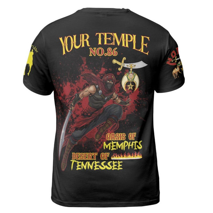 Personalized Temple Name Nobles Mystic Shrine AEAONMS Born Man Created A Noble Freemasonry 3D T-shirt Size S-5XL