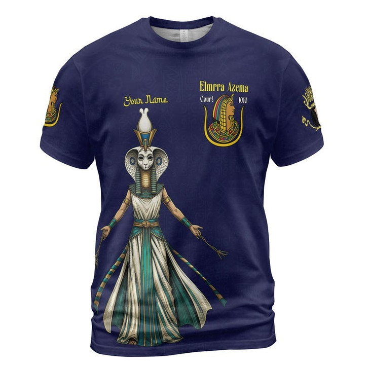 Personalized Court Name DOI Egyptian Ancient Goddess Crown of Eternity 3D Tshirt Size S-5XL