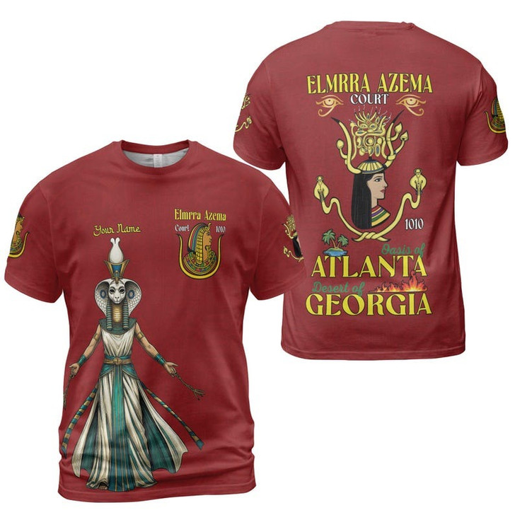Personalized Court Name DOI Egyptian Ancient Goddess Crown of Eternity 3D Tshirt Size S-5XL
