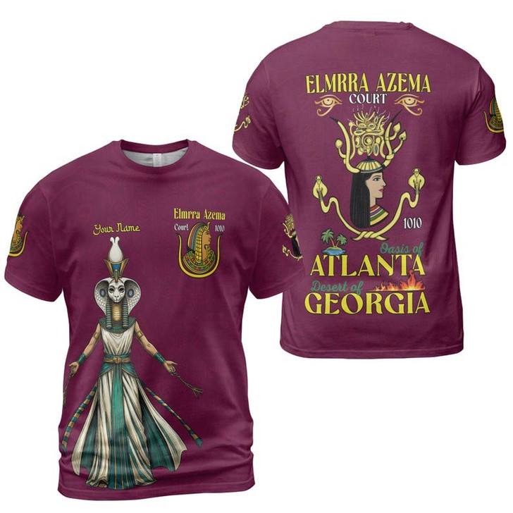 Personalized Court Name DOI Egyptian Ancient Goddess Crown of Eternity 3D Tshirt Size S-5XL