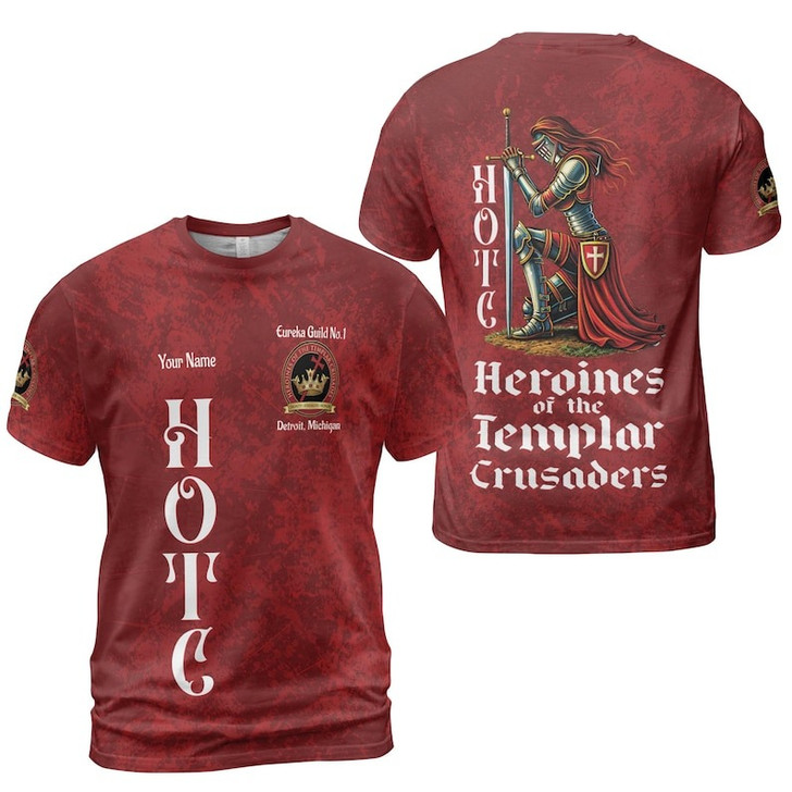 Personalized Guild Name HOTC Heroines of the Templar Crusades 3D T-shirt Size S-5XL