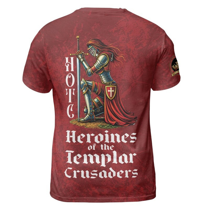 Personalized Guild Name HOTC Heroines of the Templar Crusades 3D T-shirt Size S-5XL