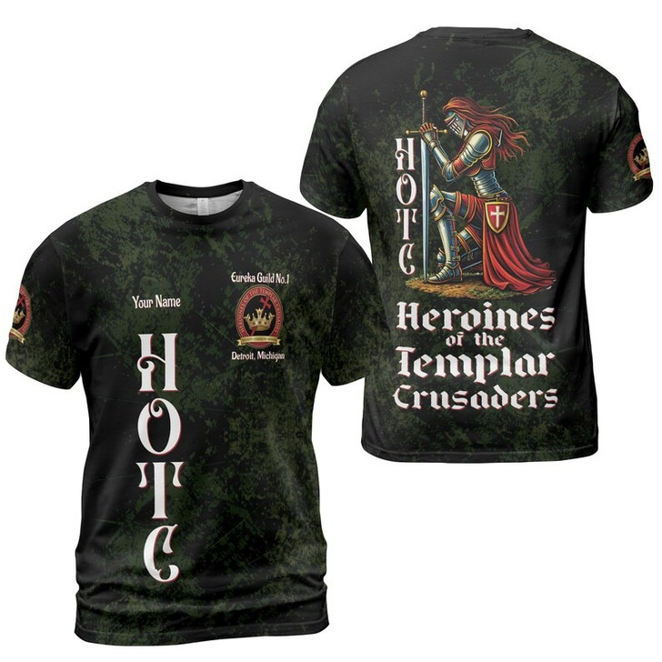 Personalized Guild Name HOTC Heroines of the Templar Crusades 3D T-shirt Size S-5XL