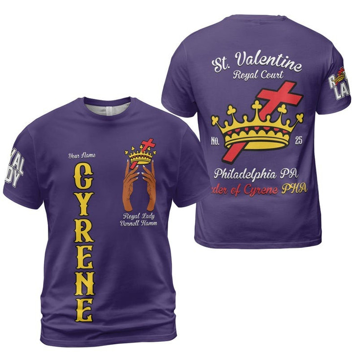 Personalized Court Name Order of the Cyrene Crusaders Royal Lady 3D T-shirt Size S-5XL