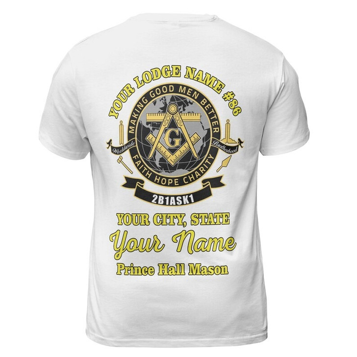Personalized Name Prince Hall 2B1 ASK1 Making Good Men Better Freemasonry 3D T-shirt Size S-5XL
