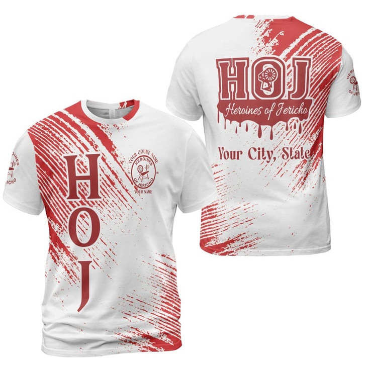 Customized Name HOJ Heroines Of Jericho Freemasonry 3D T-shirt Size S-5XL