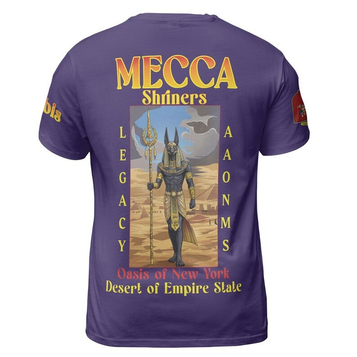 Personalized Temple Name Nobles Anubis of the Mystic Shrine AAONMS Freemason 3D T-shirt Size S-5XL