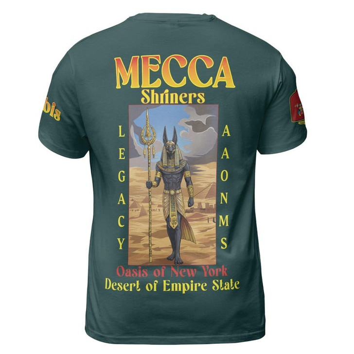 Personalized Temple Name Nobles Anubis of the Mystic Shrine AAONMS Freemason 3D T-shirt Size S-5XL