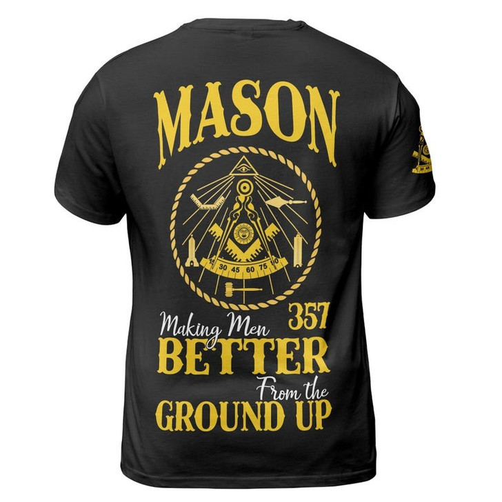 Personalized Name Past Master Making Men BETTER From the Ground Up Freemason 3D T-shirt Size S-5XL