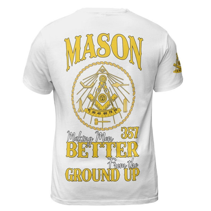 Personalized Name Past Master Making Men BETTER From the Ground Up Freemason 3D T-shirt Size S-5XL
