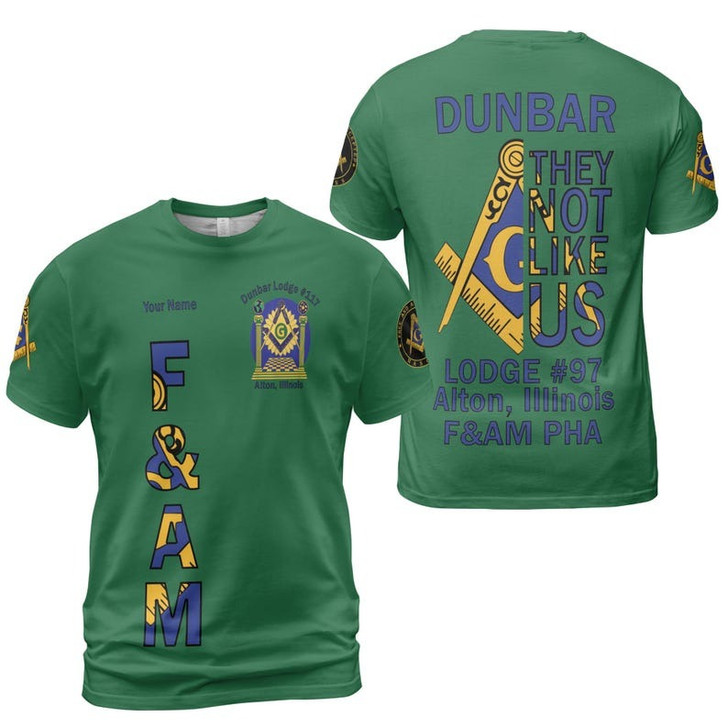 Personalized Lodge Name Freemasonry F&AM PHA They Not Like US Freemasonry 3D 3D T-shirt Size S-5XL