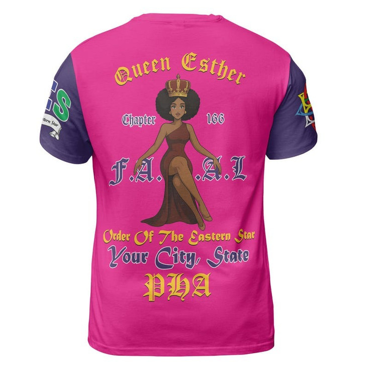 Custom Chapter Name OES Order Of The Eastern Star Sistar PHA FATAL 3D T-shirt Size S-5XL