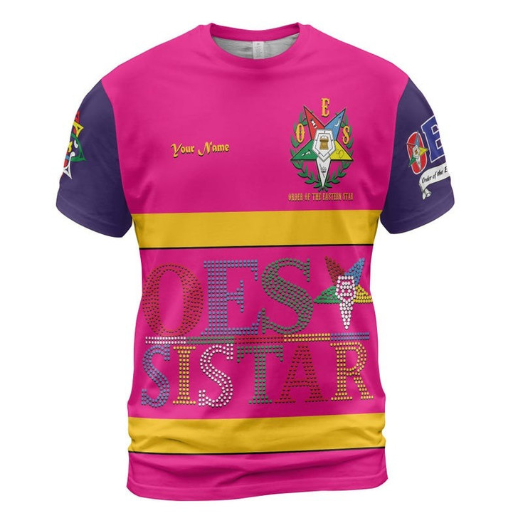 Custom Chapter Name OES Order Of The Eastern Star Sistar PHA FATAL 3D T-shirt Size S-5XL