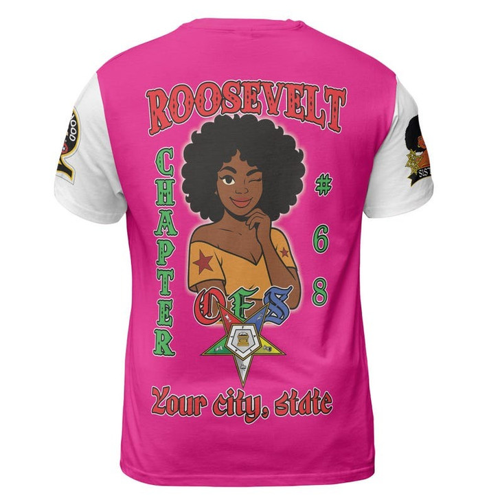Custom Chapter Name OES Order Of The Eastern Star Sisterhood 3D T-shirt Size S-5XL