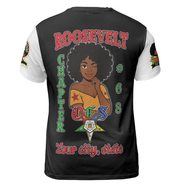 Custom Chapter Name OES Order Of The Eastern Star Sisterhood 3D T-shirt Size S-5XL