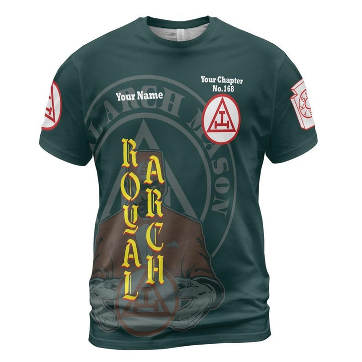 Custom Chapter Name Holy Royal Arch Mansonry PHA York Rite Freemasonry 3D T-shirt Size S-5XL