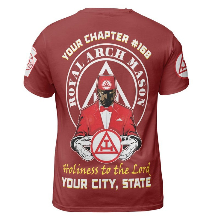 Custom Chapter Name Holy Royal Arch Mansonry PHA York Rite Freemasonry 3D T-shirt Size S-5XL