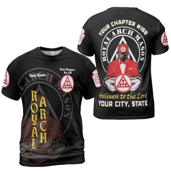 Custom Chapter Name Holy Royal Arch Mansonry PHA York Rite Freemasonry 3D T-shirt Size S-5XL