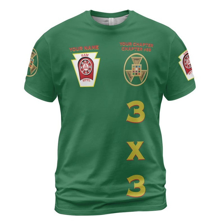 Custom Name Holy Royal Arch Masonry York Rite Masonic 3D T-shirt Size S-5XL