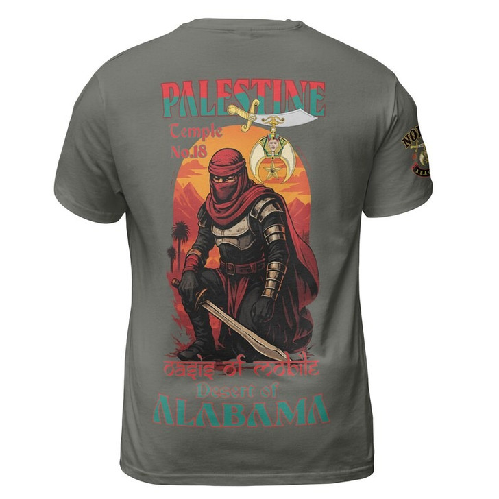 Custom Temple Name Nobles 1983 AEAONMS Warrior Sons Of The Desert Shriners Prince Hall 3D T-shirt Size S-5XL