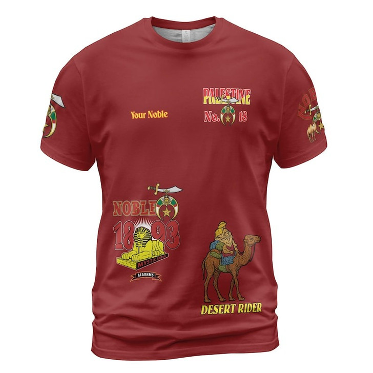 Custom Temple Name Nobles 1983 Mystic Shrine AEAONMS Pharaoh Warrior Freemasonry 3D T-shirt Size S-5XL