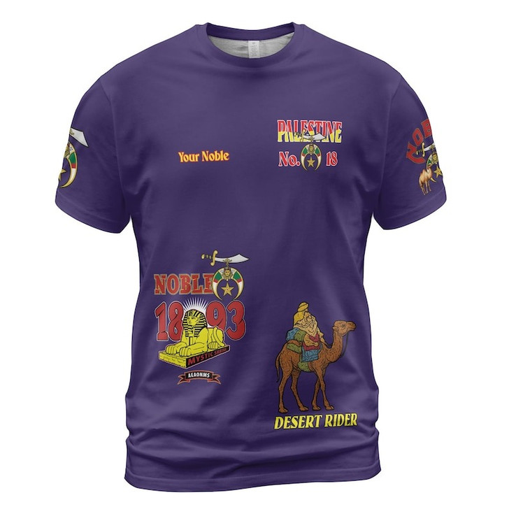 Custom Temple Name Nobles 1983 Mystic Shrine AEAONMS Pharaoh Warrior Freemasonry 3D T-shirt Size S-5XL