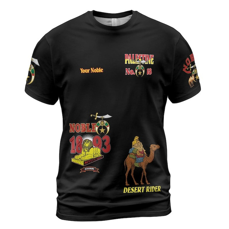 Custom Temple Name Nobles 1983 Mystic Shrine AEAONMS Pharaoh Warrior Freemasonry 3D T-shirt Size S-5XL