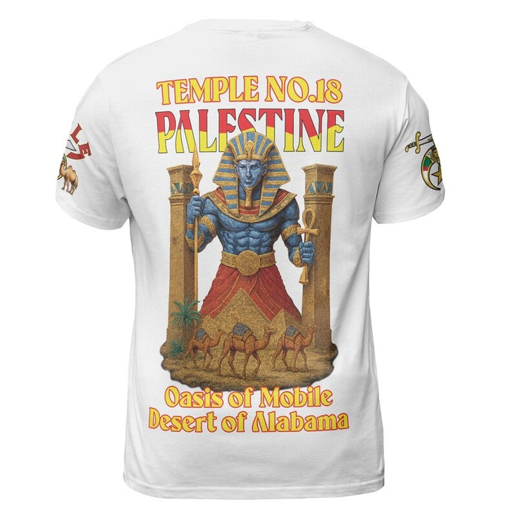 Custom Temple Name Nobles 1983 Mystic Shrine AEAONMS Pharaoh Warrior Freemasonry 3D T-shirt Size S-5XL