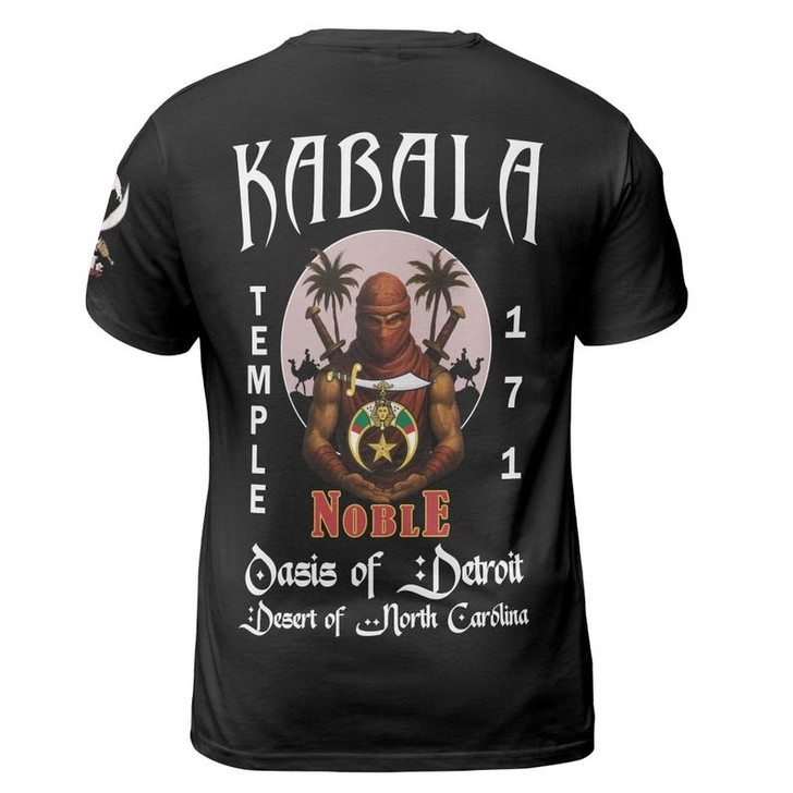 Custom Temple Name Nobles Mystic Shrine AEAONMS Desert Warrior Freemasonry 3D T-shirt Size S-5XL