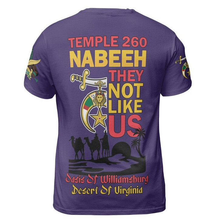 Custom Temple Name Nobles Mystic Shrine AEAONMS They Not Like Us Freemasonry 3D T-shirt Size S-5XL