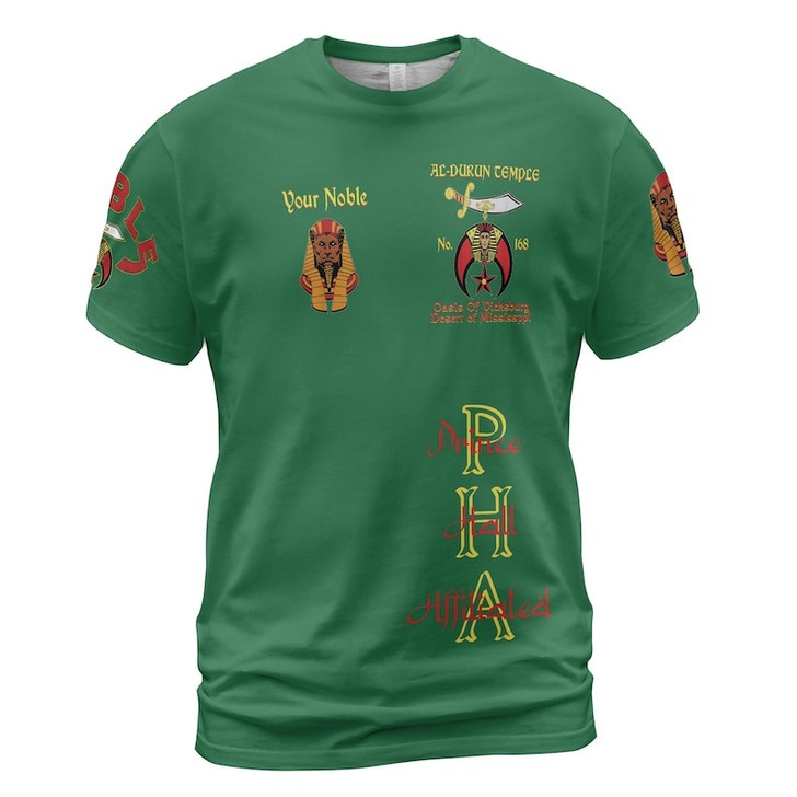 Custom Temple Name Nobles Mystic Shrine AEAONMS King Of The Desert Freemasonry 3D T-shirt Size S-5XL