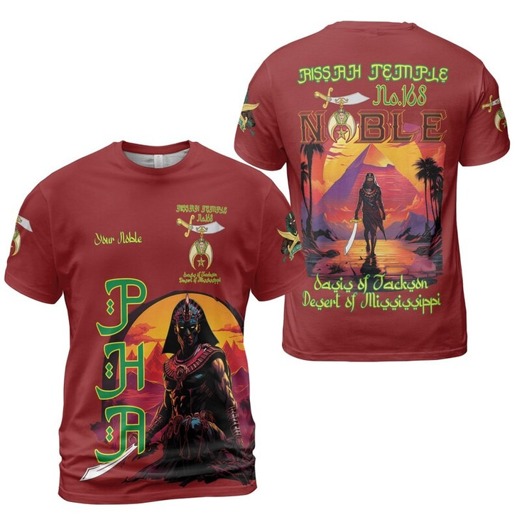 Custom Temple Name Nobles Mystic Shrine AEAONMS Sons Of The Desert Freemasonry 3D T-shirt Size S-5XL