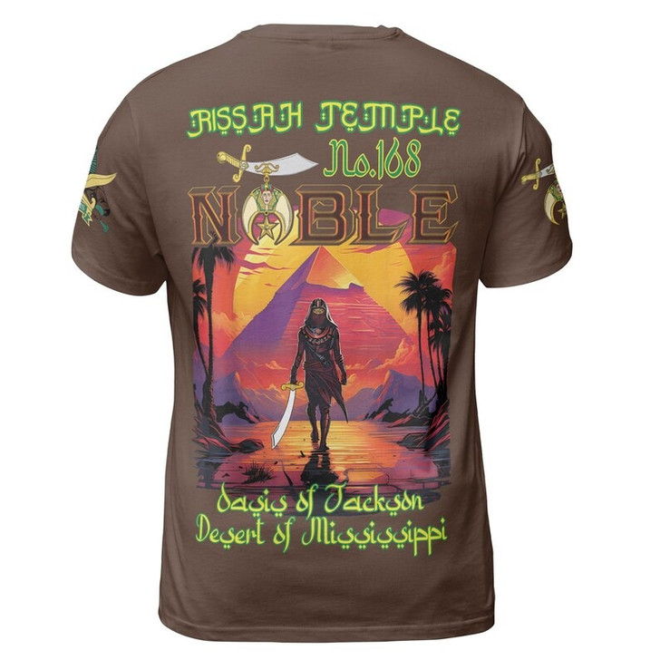 Custom Temple Name Nobles Mystic Shrine AEAONMS Sons Of The Desert Freemasonry 3D T-shirt Size S-5XL