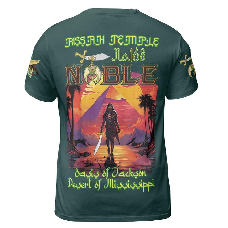 Custom Temple Name Nobles Mystic Shrine AEAONMS Sons Of The Desert Freemasonry 3D T-shirt Size S-5XL