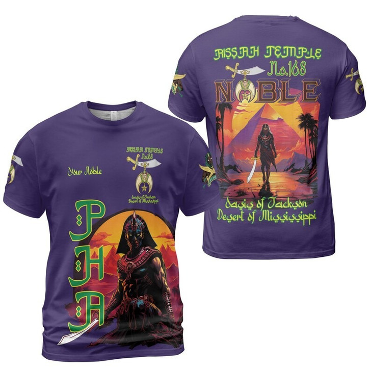 Custom Temple Name Nobles Mystic Shrine AEAONMS Sons Of The Desert Freemasonry 3D T-shirt Size S-5XL