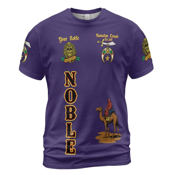 Custom Temple Name Nobles Mystic Shrine AEAONMS Ra And Anubis Nile Freemasonry 3D T-shirt Size S-5XL