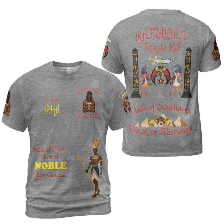 Custom Temple Name Nobles Mystic Shrine AEAONMS I'm That Noble They Warn Your About Freemasonry 3D T-shirt Size S-5XL