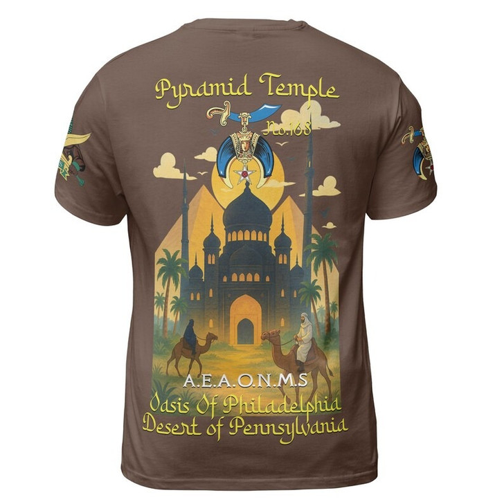 Custom Temple Name Nobles Mystic Shrine AEAONMS Temple Birds Freemasonry 3D T-shirt Size S-5XL