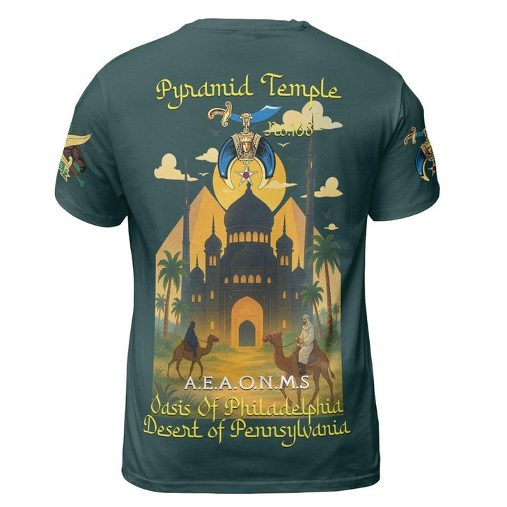 Custom Temple Name Nobles Mystic Shrine AEAONMS Temple Birds Freemasonry 3D T-shirt Size S-5XL