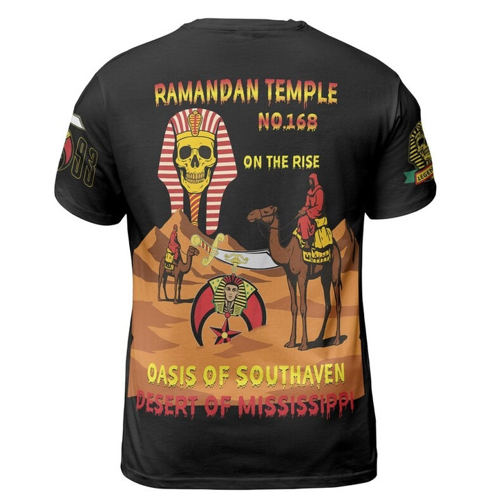 Custom Temple Name Nobles Mystic Shrine AEAONMS On The Rise 1893 PHA Freemasonry 3D T-shirt Size S-5XL