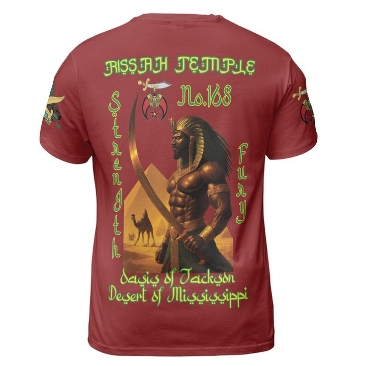 Custom Temple Name Nobles Mystic Shrine AEAONMS Strength & Fury Freemasonry 3D T-shirt Size S-5XL