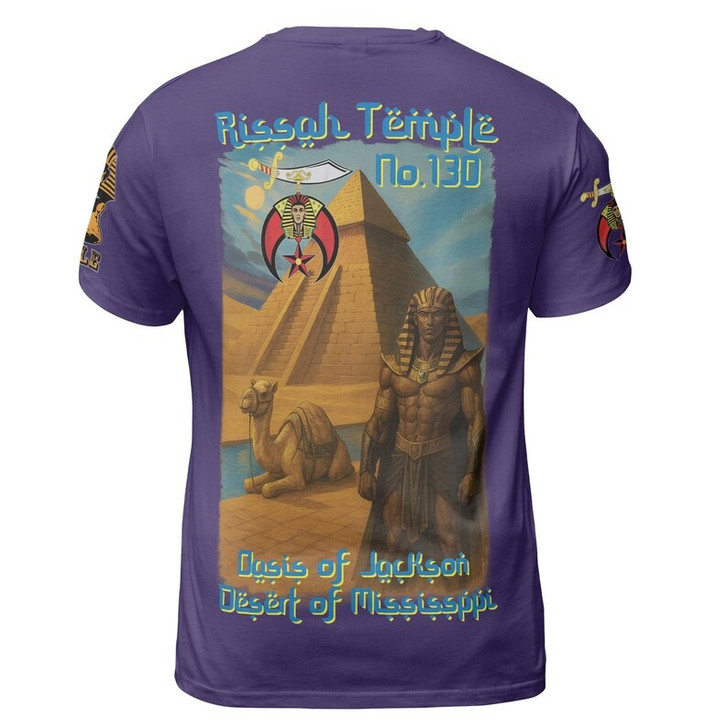 Custom Temple Name Nobles Mystic Shrine AEAONMS Pyramid and Camel Freemasonry 3D T-shirt Size S-5XL