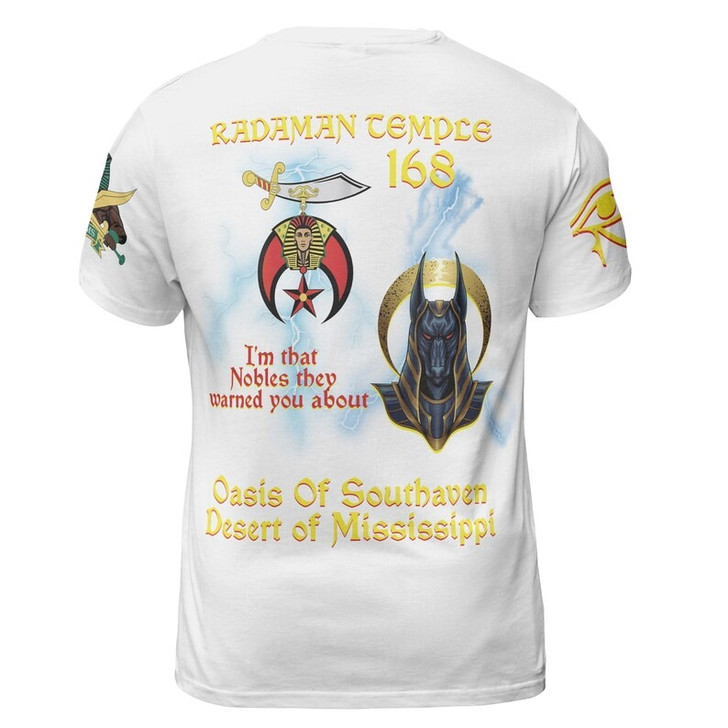 Custom Temple Name Nobles Mystic Shrine AEAONMS You've Been Warned 3D T-shirt Size S-5XL