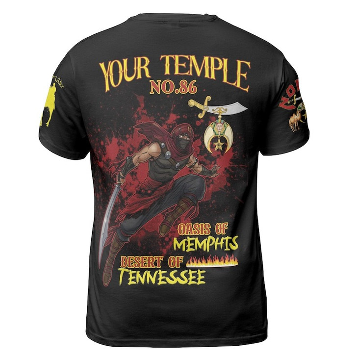 Personalized Temple Name Nobles Mystic Shrine AEAONMS Born Man Created A Noble Freemasonry 3D T-shirt Size S-5XL